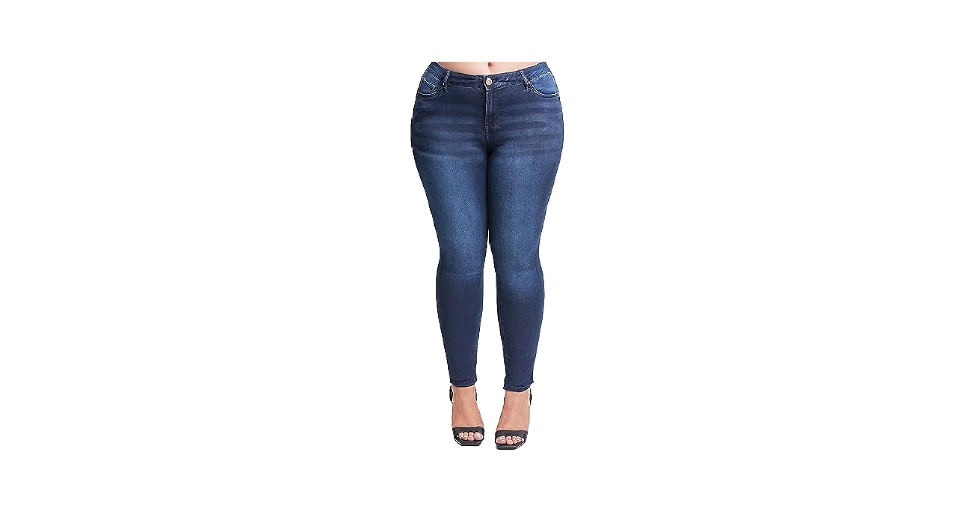 YMI Women's Plus Size HyperDenim Super Stretchy Skinny Jeans